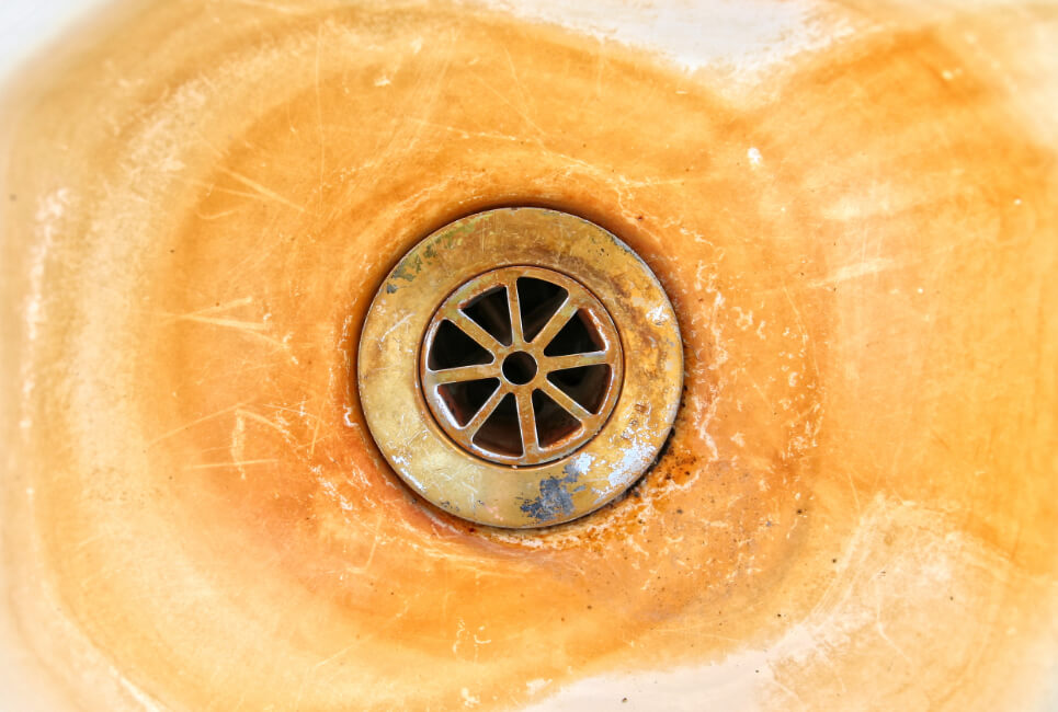 Iron Stained Sink