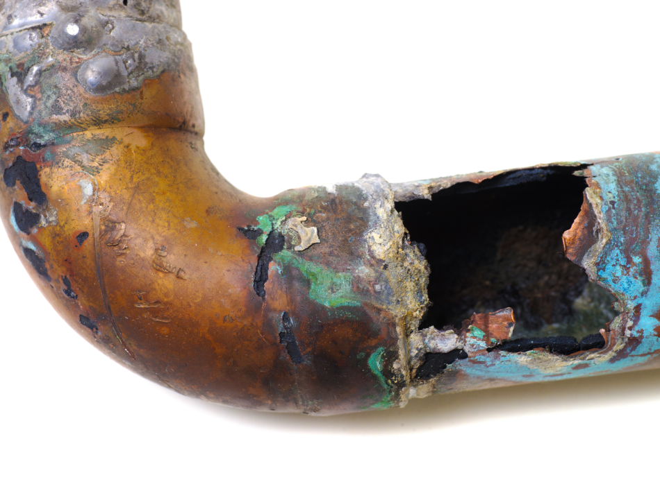 Corroded Water Pipe Acidic Water