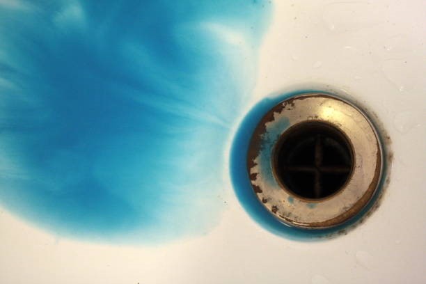 Blue-Green Stained Sink